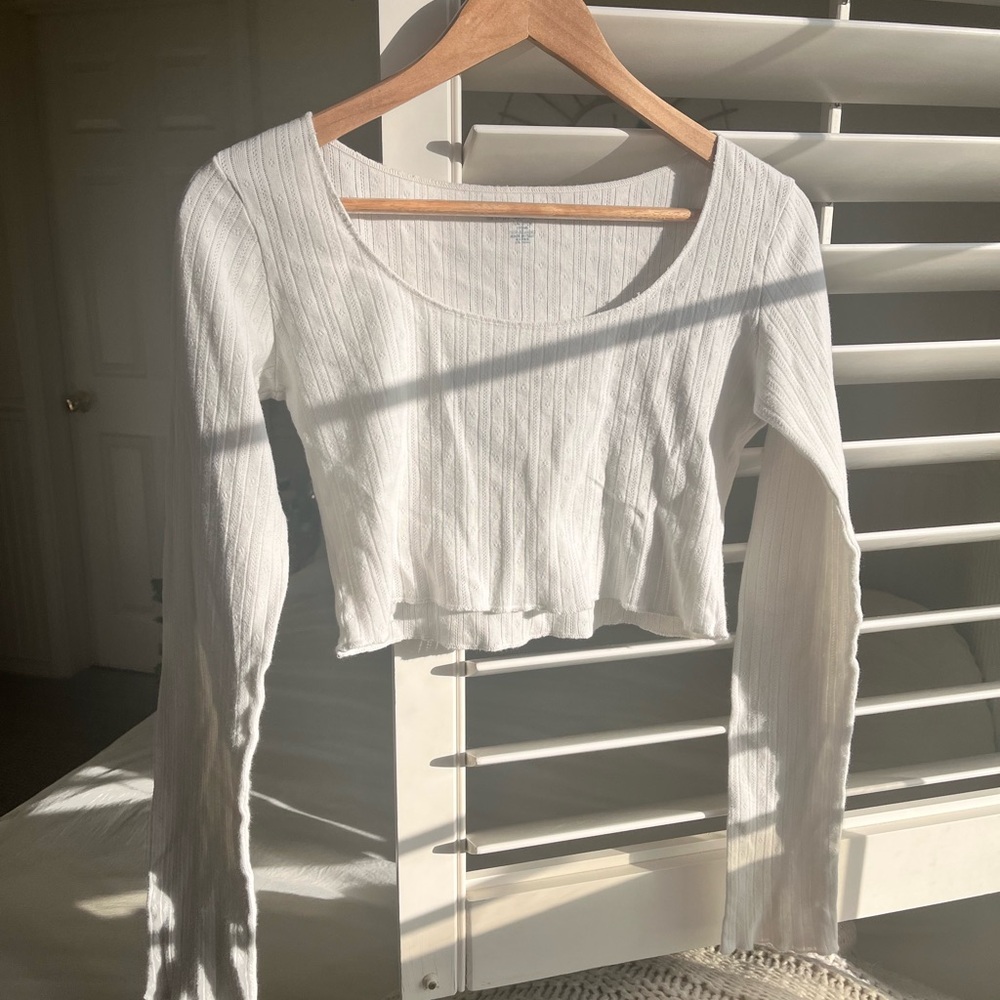 Brandy Crème Long Sleeve Cropped
